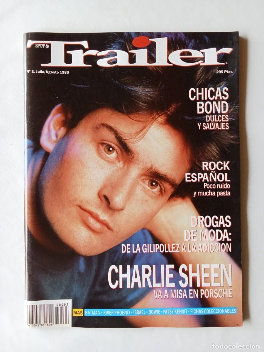 Colecionismo de Revistas e Jornais: TRAILER N&ordm; 3 1989 CHARLIE SHEEN Chicas Bond RIVER PHOENIX Bowie GABINETE CALIGARI Patsy Kensit