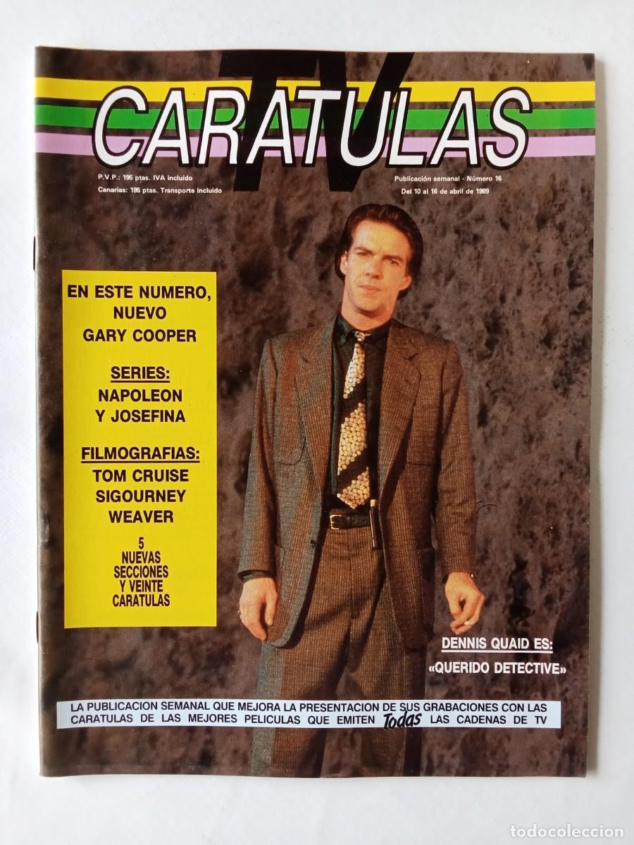Collezionismo di Riviste e Giornali: CARATULAS TV N&ordm; 16 1989 GARY COOPER Napole&oacute;n TOM CRUISE Sigourney Weaver DENNIS QUAID Tal como &eacute;ramo