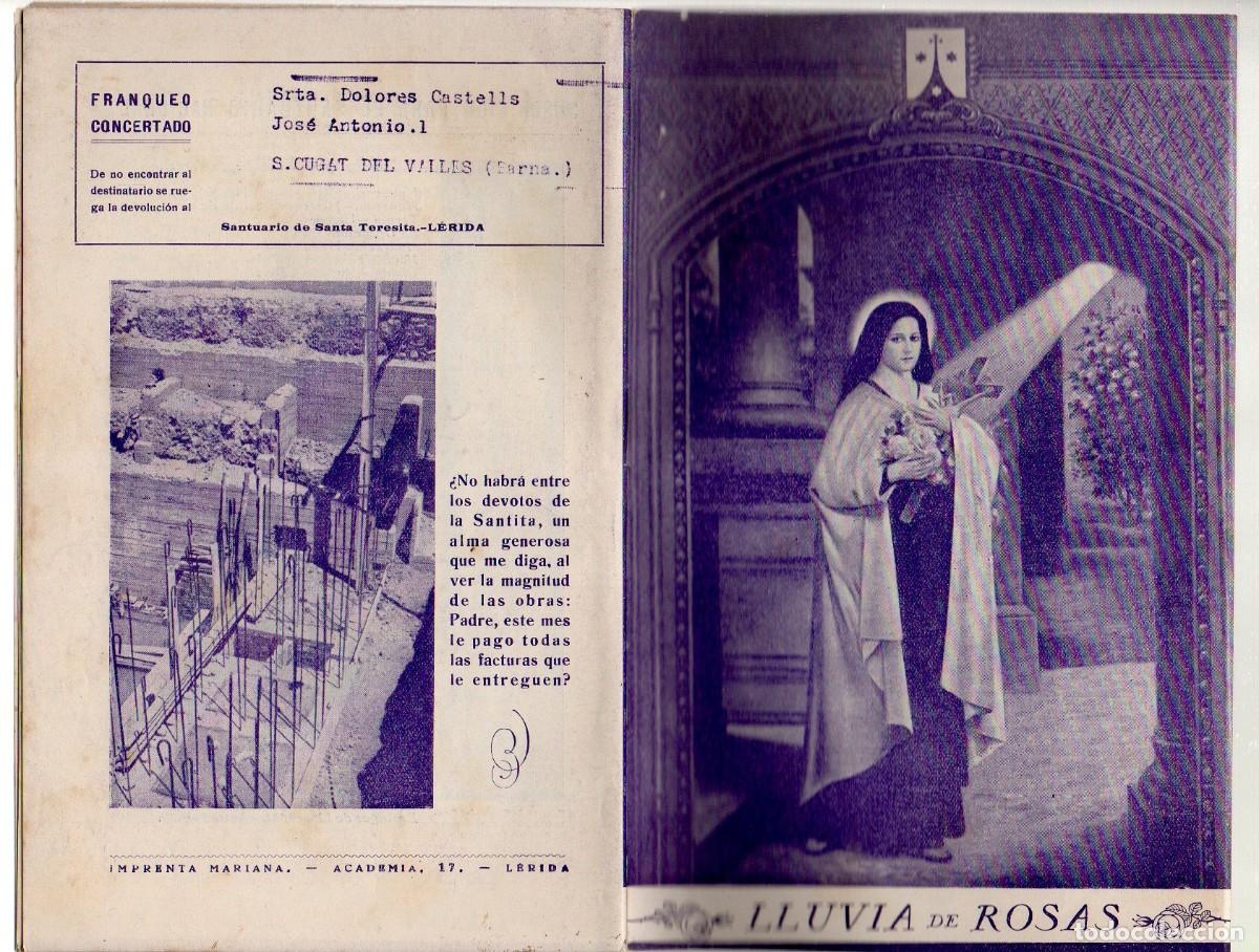Coleccionismo de Revistas y Peri&oacute;dicos: LLUVIA DE ROSAS N&ordm; 132. SEPTIEMBRE 1951 + DIPTICO SUPLEMENTO N&ordm; 16