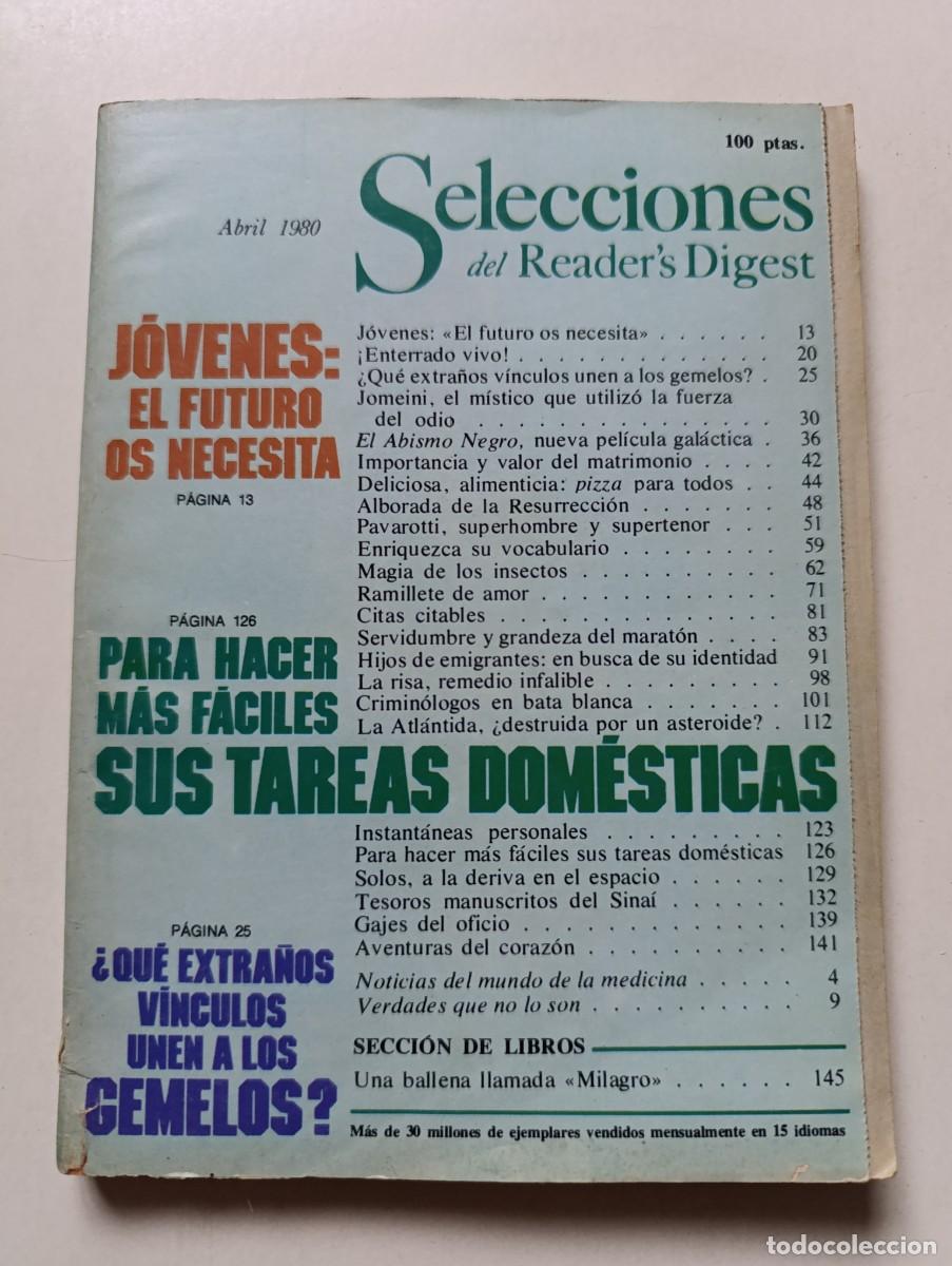 Coleccionismo de Revistas y Peri&oacute;dicos: Revista SELECCIONES DEL READER'S DIGEST Pavarotti anuncio Kellogg's Philips Starlux Titanlux Nestle
