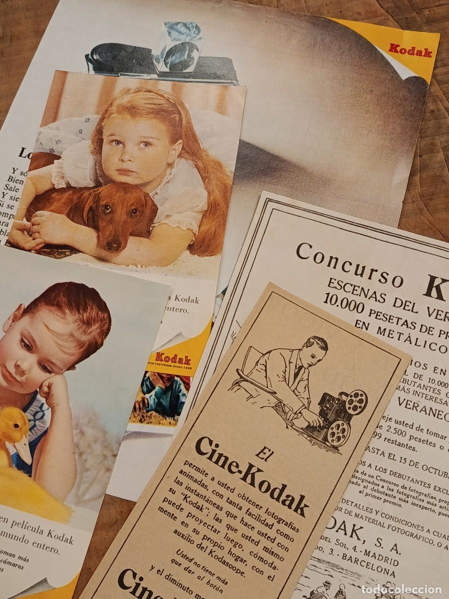 Coleccionismo de Revistas y Peri&oacute;dicos: Pack 5 anuncios publicidad vintage Kodak. Original de revista. Kodak original advertising