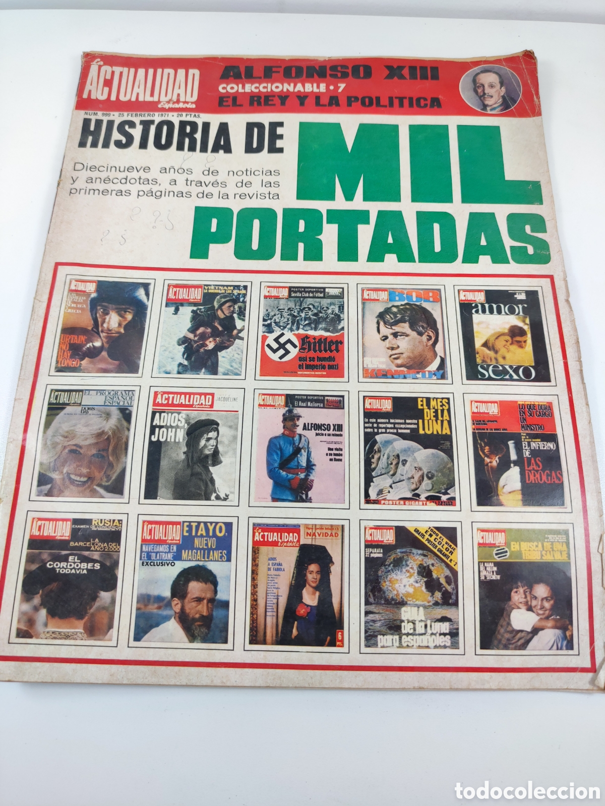 Coleccionismo de Revistas y Peri&oacute;dicos: La actualidad espa&ntilde;ola n&uacute;m. 999 Ladislau Kubala Jackie Stewart Alfonso XIII
