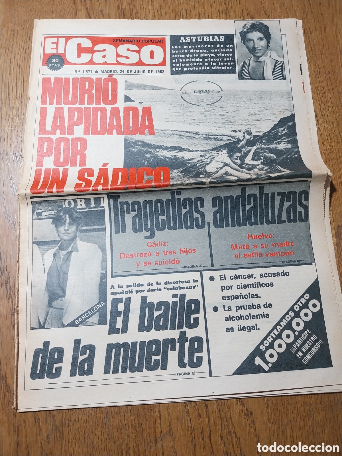 Colecionismo de Revistas e Jornais: EL CASO 1982 NAVIA ASTURIAS GRAZALEMA TARRASA TORREJON ARDOZ PERIANA SOPLAR ES ILEGAL ALCOHOLEMIA