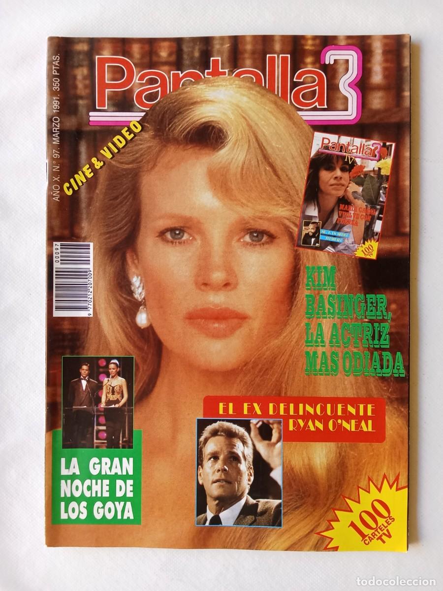Coleccionismo de Revistas y Peri&oacute;dicos: PANTALLA 3 N&ordm; 97 1991 KIM BASINGER Goya RYAN O'NEAL Sara Montiel JAMES DEAN Marilyn Monroe RODOLFO V