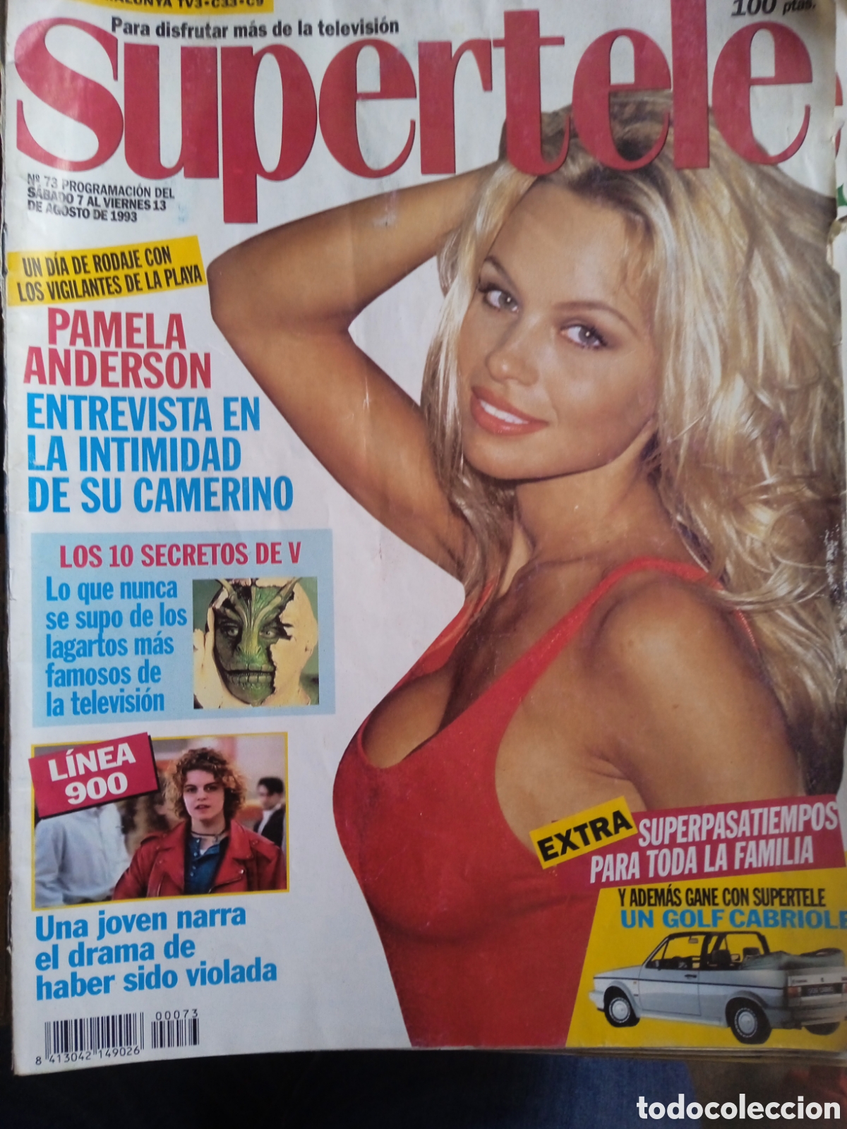 Coleccionismo de Revistas y Peri&oacute;dicos: Supertele n&deg; 43 agosto 1993 Pamela Anderson Los secretos de V