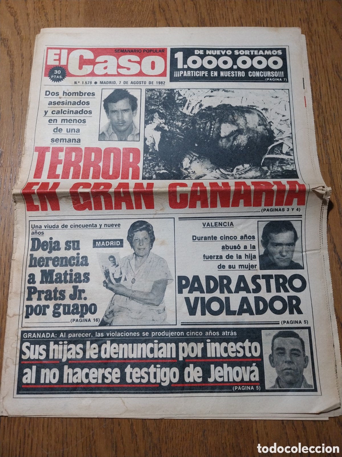 Collezionismo di Riviste e Giornali: EL CASO 1982 GUARDAMETA DE NI&Ntilde;OS FERROL. TRAGICO DESTINO D LOS KENNEDY. LOCA POR MATIAS PRATS