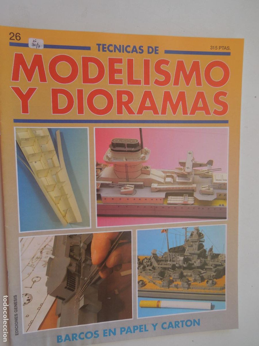 Coleccionismo de Revistas y Peri&oacute;dicos: TECNICAS DE MODELISMO Y DIORAMAS N&ordm; 26 -BARCOS EN PAPEL Y CARTON