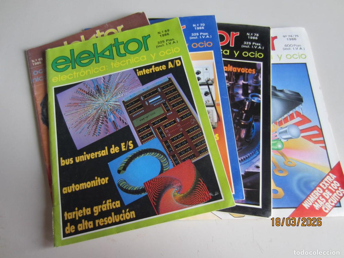 Coleccionismo de Revistas y Peri&oacute;dicos: 1985-86---REVISTA ELECTR&Oacute;NICA ELEKTOR 5 N&Uacute;MEROS