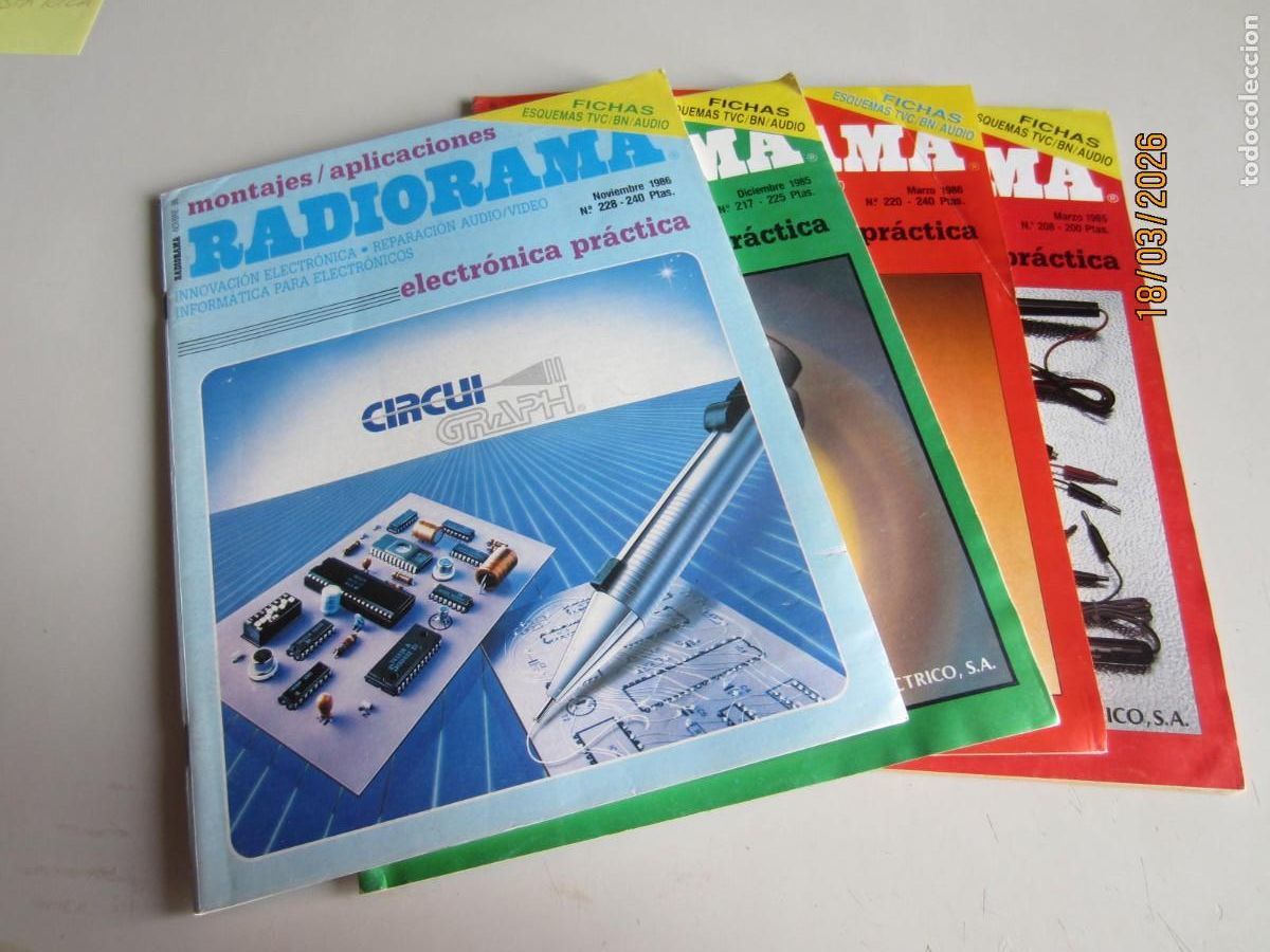 Colecionismo de Revistas e Jornais: 1985-86---REVISTA ELECTR&Oacute;NICA RADIORAMA 5 N&Uacute;MEROS