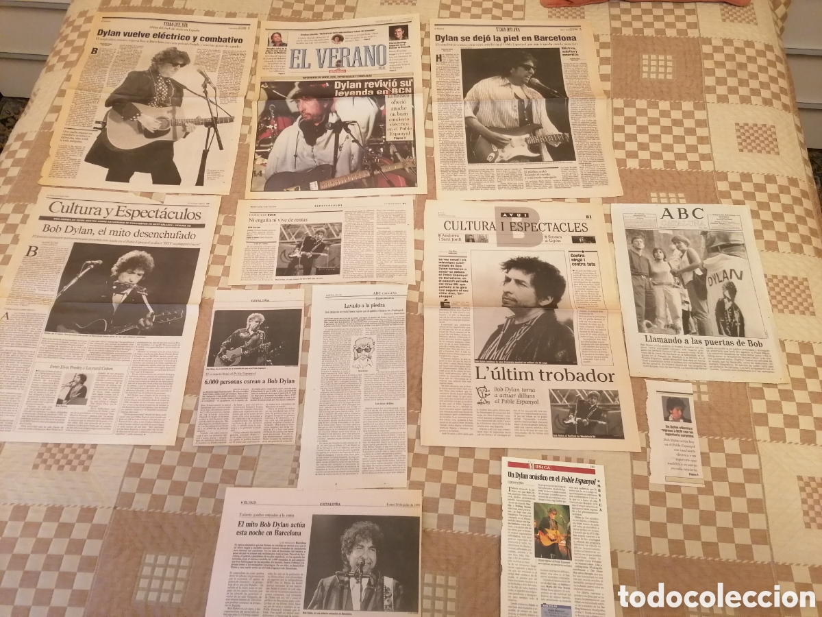 Coleccionismo de Revistas y Peri&oacute;dicos: P&aacute;ginas Y Recortes originales Prensa espa&ntilde;ola Concierto Bob Dylan Barcelona Julio 1995. Leer.