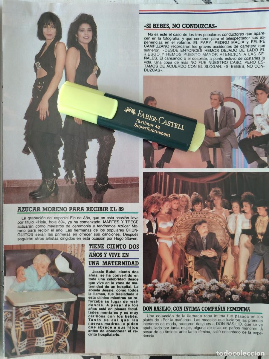 Colecionismo de Revistas e Jornais: Reportaje Az&uacute;car Moreno, El Fary, Don Basilio 29.11.88