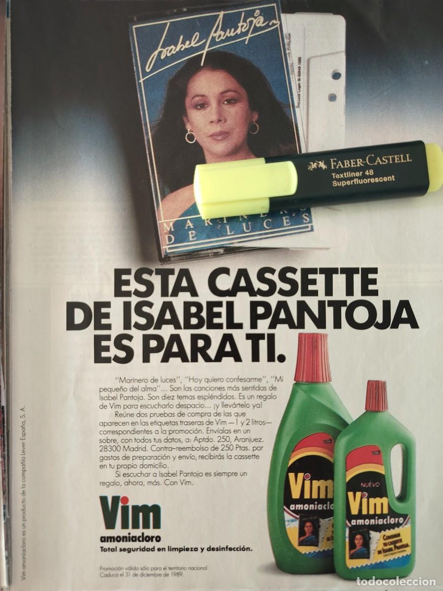 Colecionismo de Revistas e Jornais: Reportaje publicidad Isabel Pantoja 29.11.88