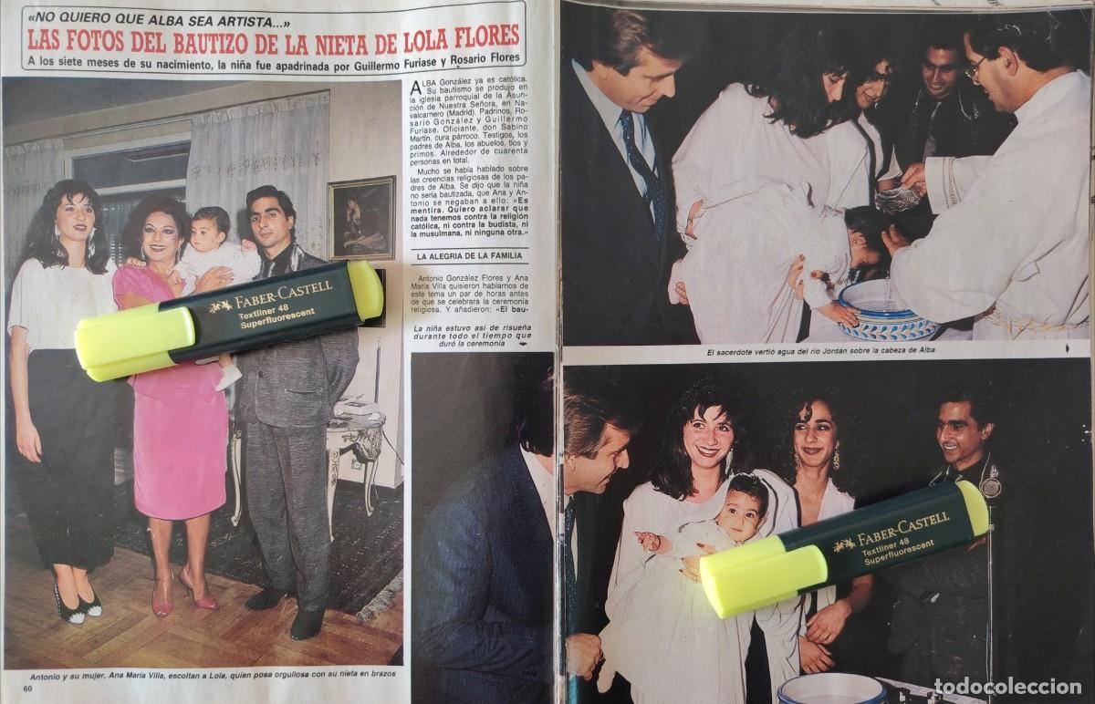 Coleccionismo de Revistas y Peri&oacute;dicos: Reportaje Lola Flores, Antonio Flores, Rosario, Alba Flores 02.06.87