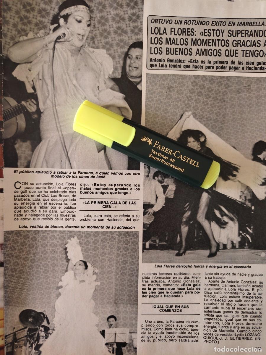 Coleccionismo de Revistas y Peri&oacute;dicos: Reportaje Lola Flores 02.06.87