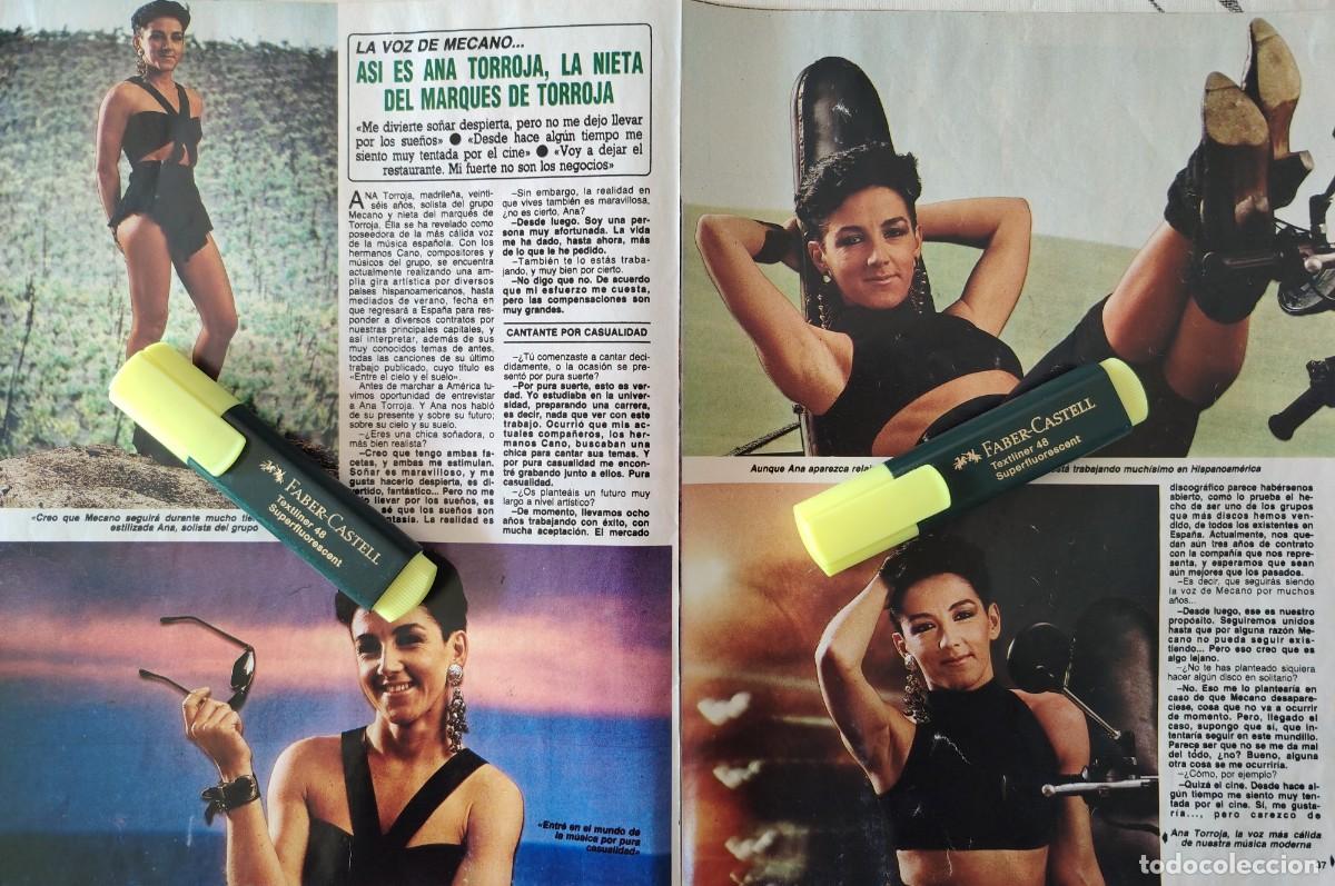 Coleccionismo de Revistas y Peri&oacute;dicos: Reportaje Ana Torroja 02.06.87