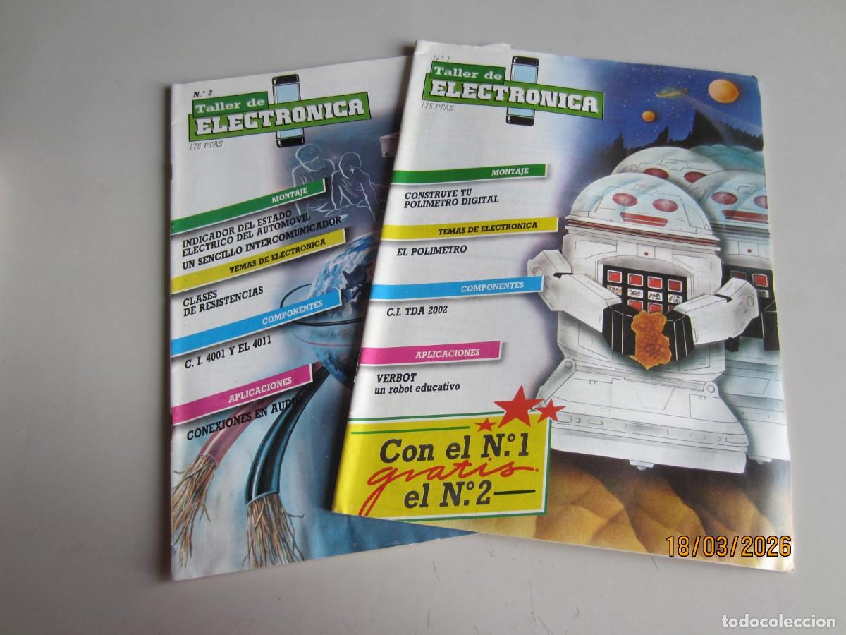 Colecionismo de Revistas e Jornais: 1985---REVISTA TALLER DE ELECTR&Oacute;NICA. N&Uacute;MEROS 1 y 2