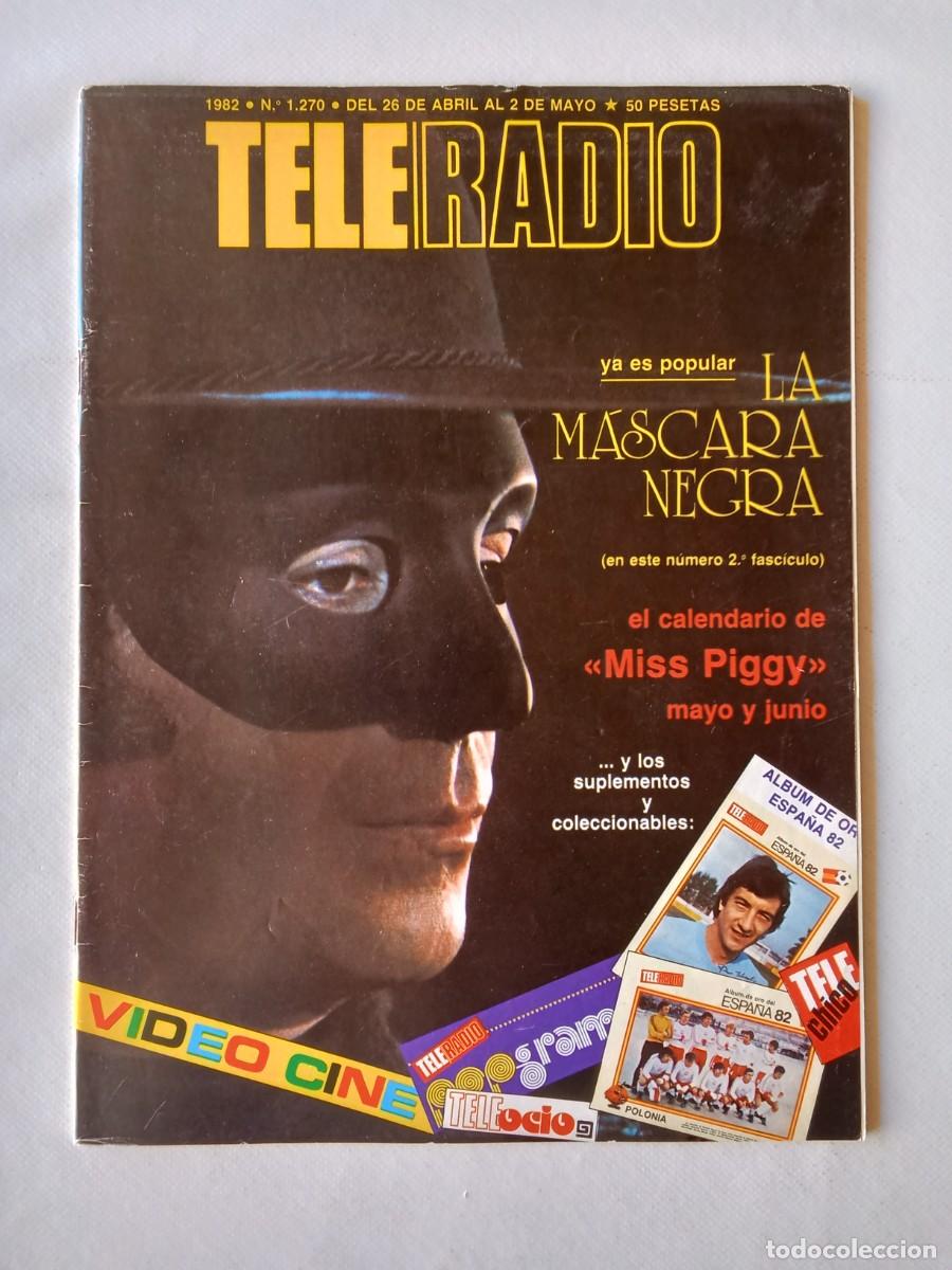 Collezionismo di Riviste e Giornali: TELE RADIO N&ordm; 1270 1982 LA M&Aacute;SCARA NEGRA 2 Mini Posters URRUTI y la Selecci&oacute;n de POLONIA