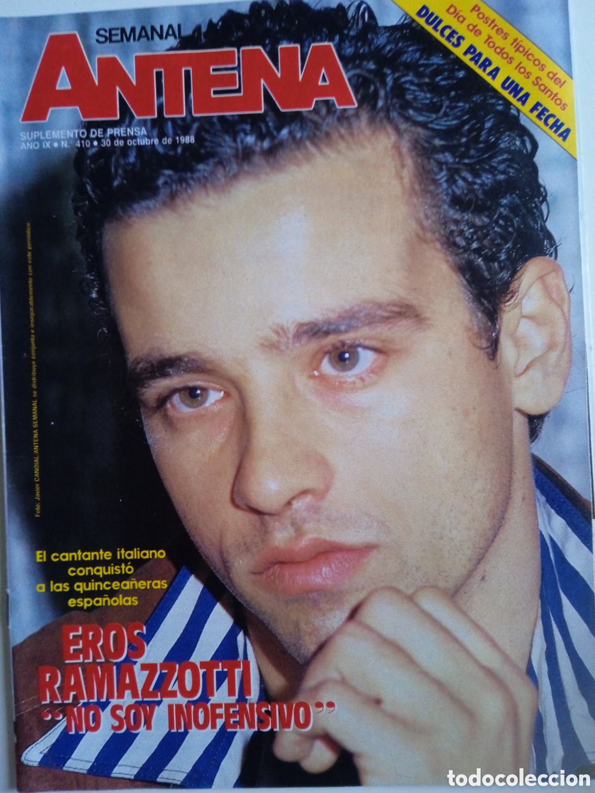 Sammeln von Zeitschriften und Zeitungen: Antena Semanal n&deg;410 Eros Ramazzotti