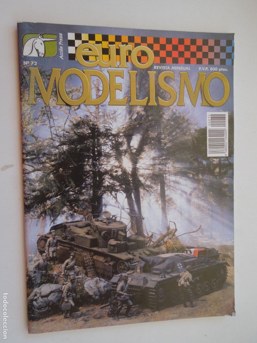 Coleccionismo de Revistas y Peri&oacute;dicos: EURO MODELISMO N&ordm; 72-JULIO 1998-HEINNEL HE. 111/H-6. ISU-152. HONDA NSX. PINTURAS FIGURAS OLEO