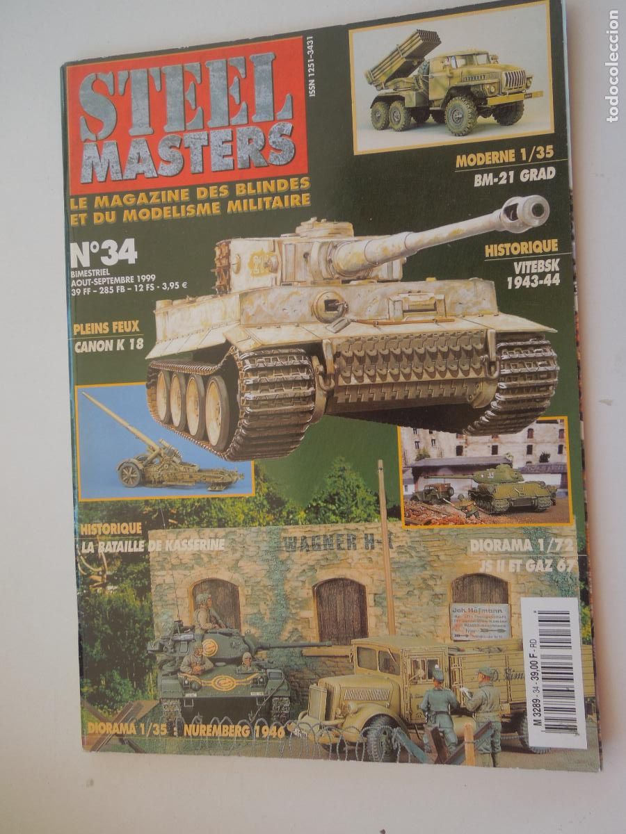 Coleccionismo de Revistas y Peri&oacute;dicos: STEEL MASTER - N&ordm; 34-08-09-1999- LE MAGAZINE DES BLIND&Eacute;S ET DU MOD&Eacute;LISME MILITAIRE - VER SOMMAIRE