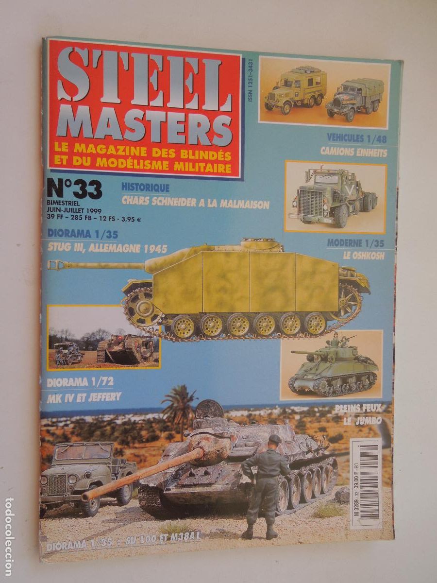 Coleccionismo de Revistas y Peri&oacute;dicos: STEEL MASTER - N&ordm; 33-06-07-1999- LE MAGAZINE DES BLIND&Eacute;S ET DU MOD&Eacute;LISME MILITAIRE - VER SOMMAIRE