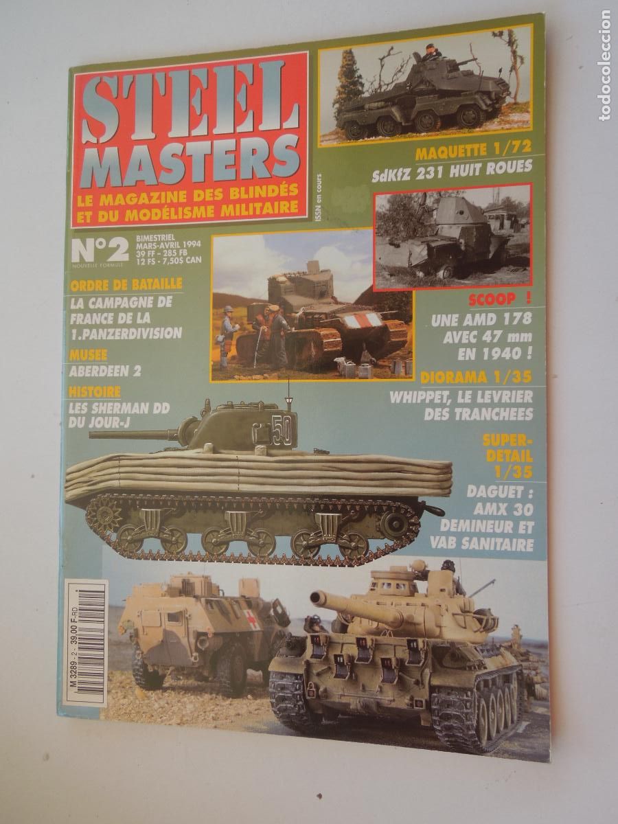 Coleccionismo de Revistas y Peri&oacute;dicos: STEEL MASTER - N&ordm; 2-03-04-1994- LE MAGAZINE DES BLIND&Eacute;S ET DU MOD&Eacute;LISME MILITAIRE - VER SOMMAIRE