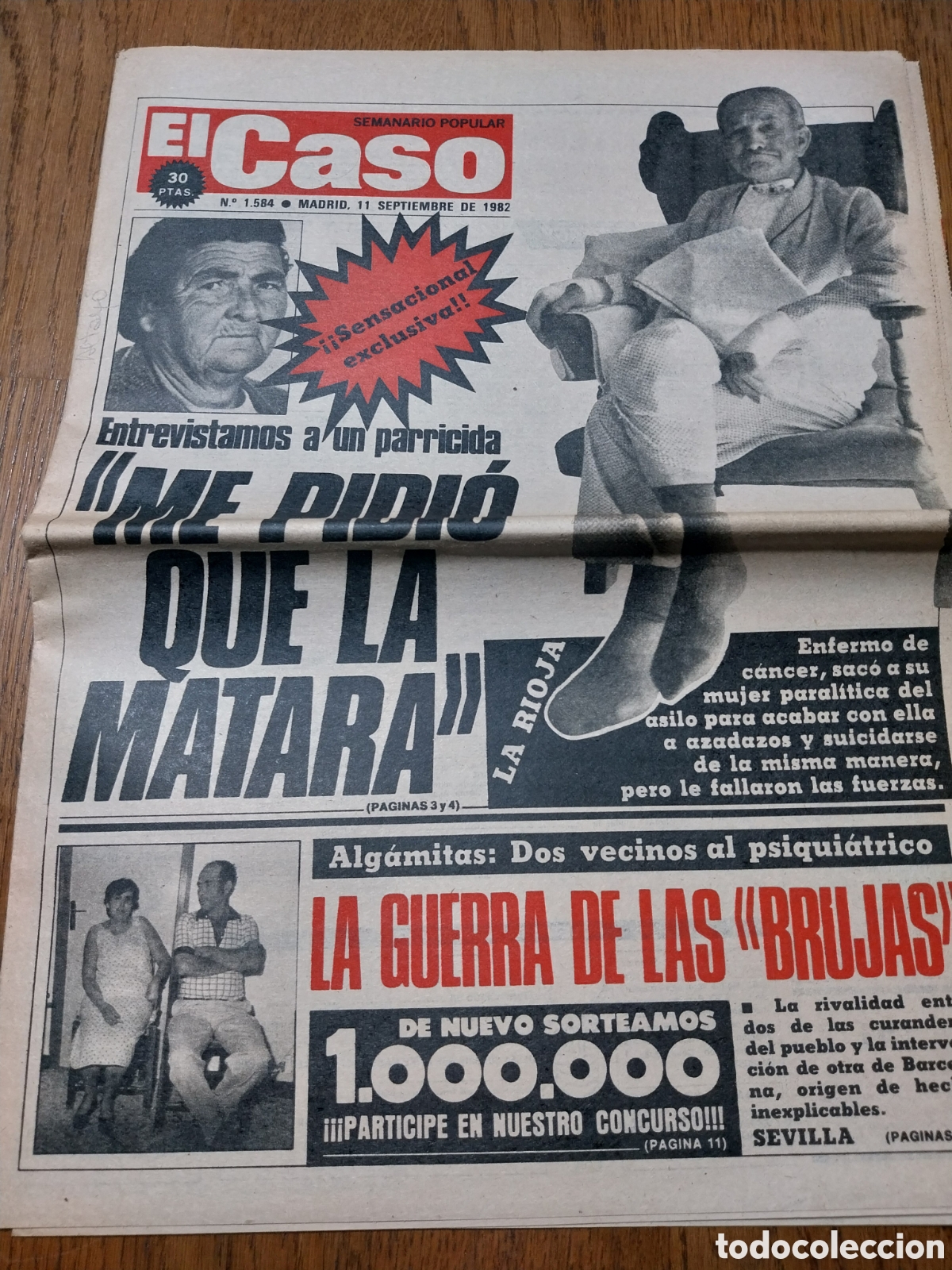 Coleccionismo de Revistas y Peri&oacute;dicos: EL CASO 1982 RINCON DE SOTO PARRICIDA.ALGAMITAS UN PUEBLO EMBUJADO. ALCOY 40 A&Ntilde;OS DE TROGLODITA