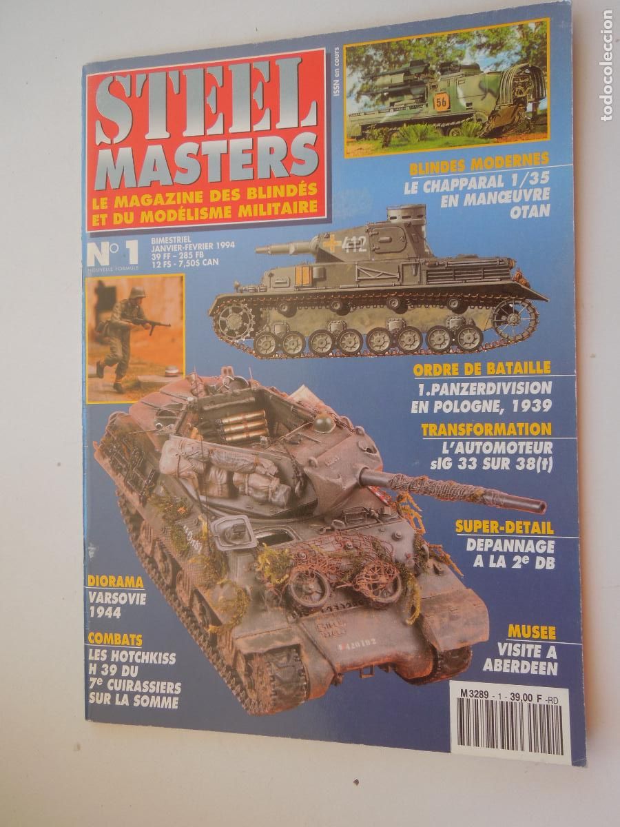Coleccionismo de Revistas y Peri&oacute;dicos: STEEL MASTER - N&ordm; 1-01-02-1994- LE MAGAZINE DES BLIND&Eacute;S ET DU MOD&Eacute;LISME MILITAIRE - VER SOMMAIRE