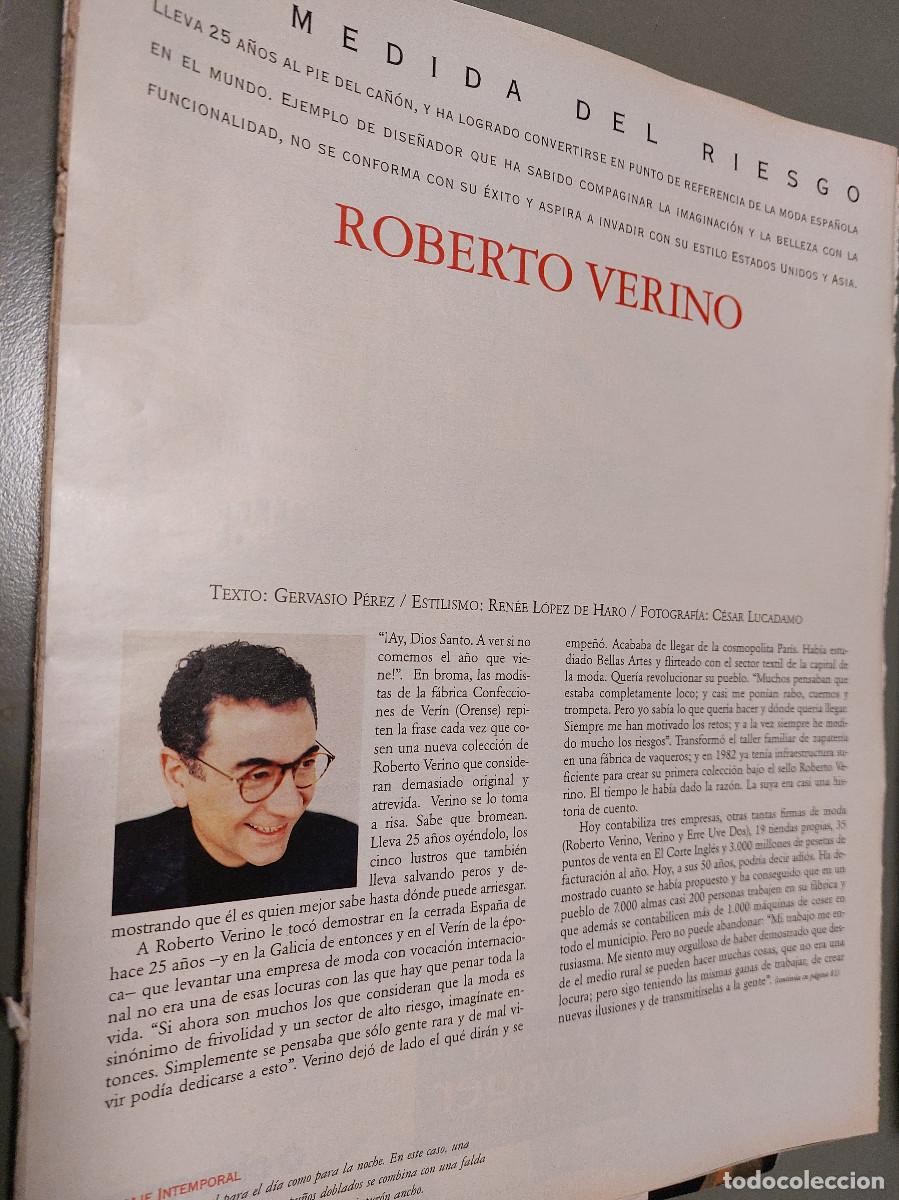 Coleccionismo de Revistas y Peri&oacute;dicos: ROBERTO VERINO. MODA. 5 P&Aacute;GINAS. ART&Iacute;CULO EXTRAIDO DE REVISTA. GRAPA. COMPLETO