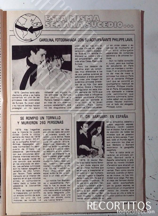 Coleccionismo de revistas y peri&oacute;dicos: CAROLINA DE MONACO PHILIPPE LAVIL DR BARNARD CHRISTIAN EN ESPA&Ntilde;A