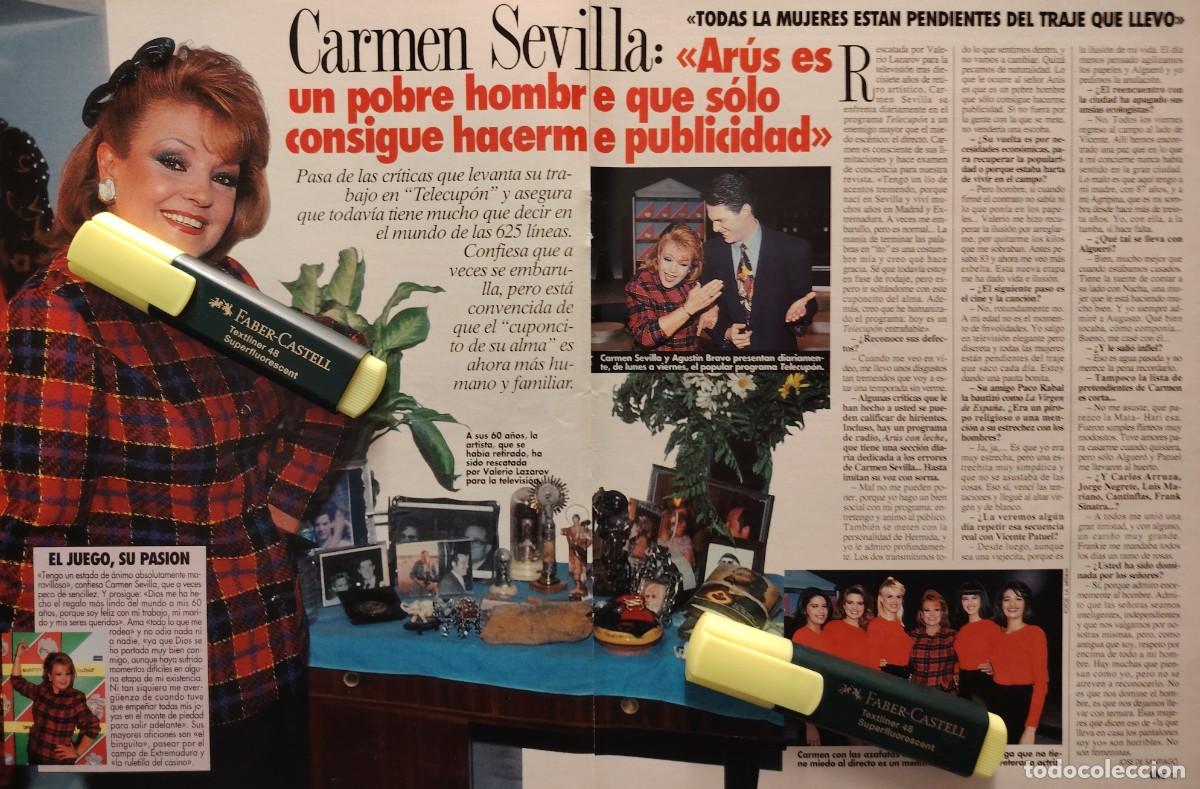 Sammeln von Zeitschriften und Zeitungen: Reportaje Carmen Sevilla 12.01.92