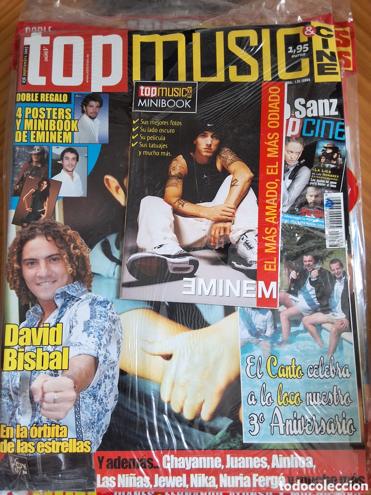 Coleccionismo de revistas y peri&oacute;dicos: Top music revista juvenil n&uacute;mero 36 incluye monogr&aacute;fico Eminem y posters