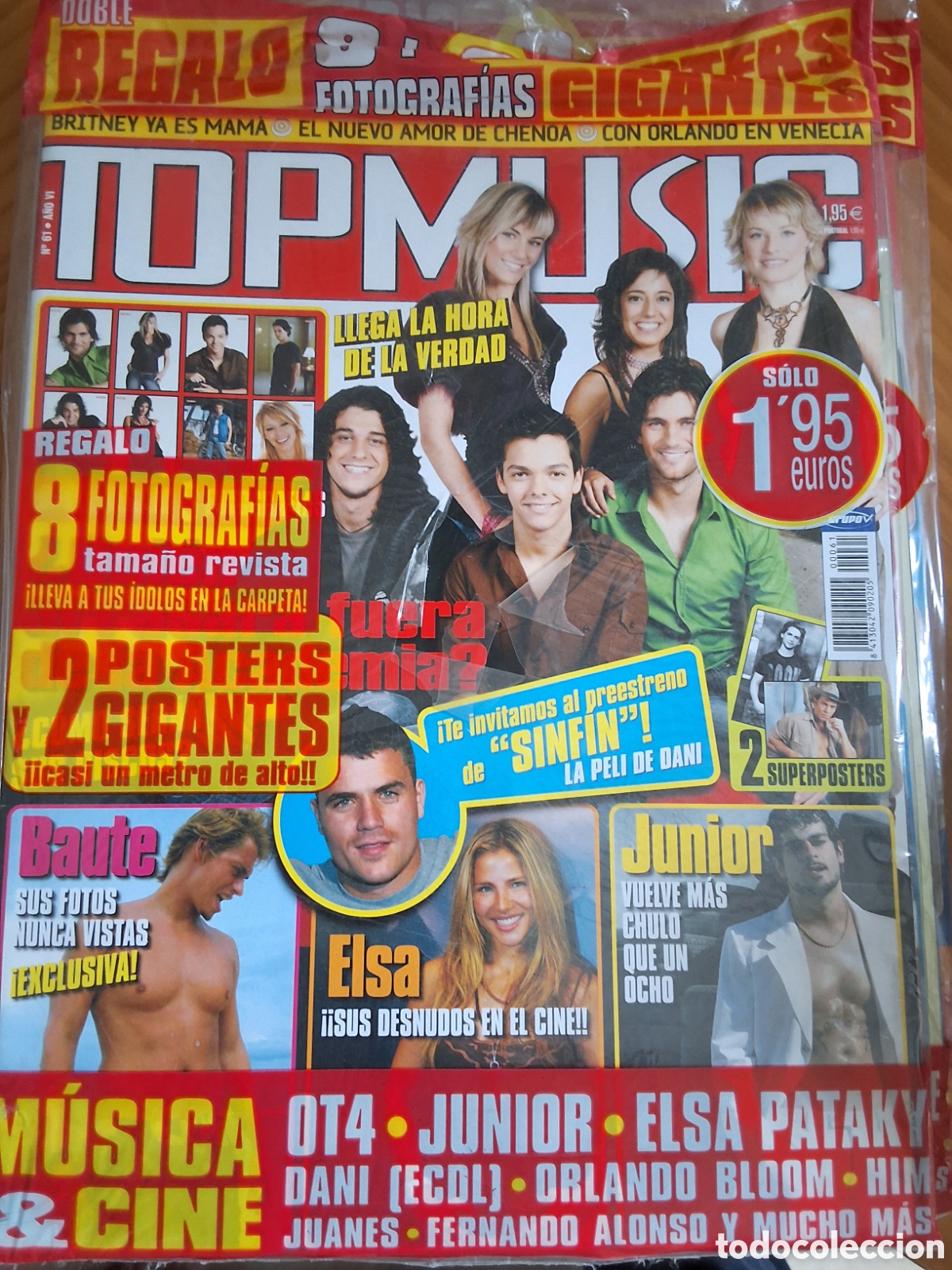 Coleccionismo de Revistas y Peri&oacute;dicos: Top music revista juvenil n&uacute;mero 61 incluye fotos y posters