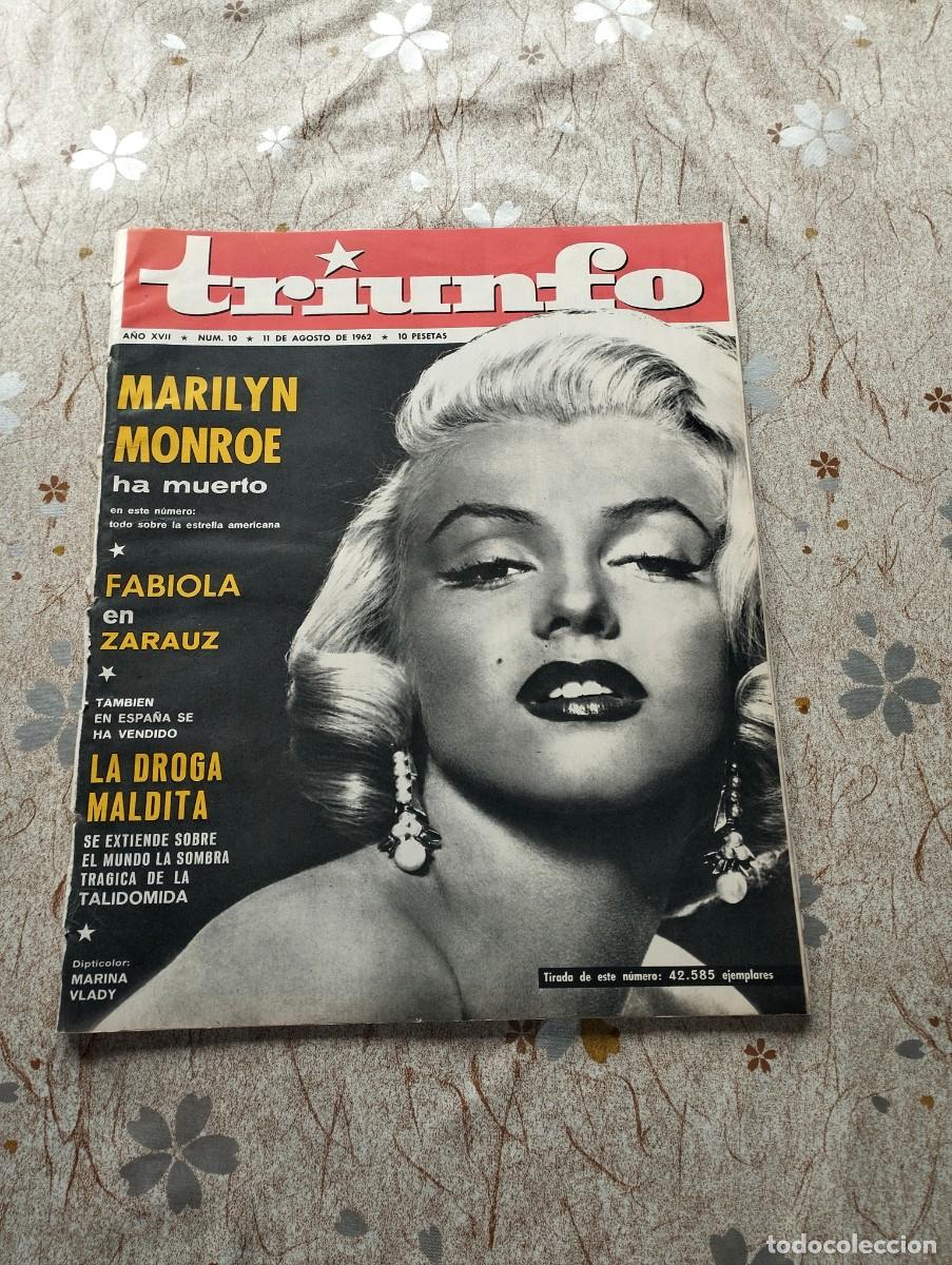 Collection Magazines and Newspapers: Revista TRIUNFO 1962 / MARILYN MONROE, MARINA VLADY, FABIOLA DE BELGICA, EL TWIST