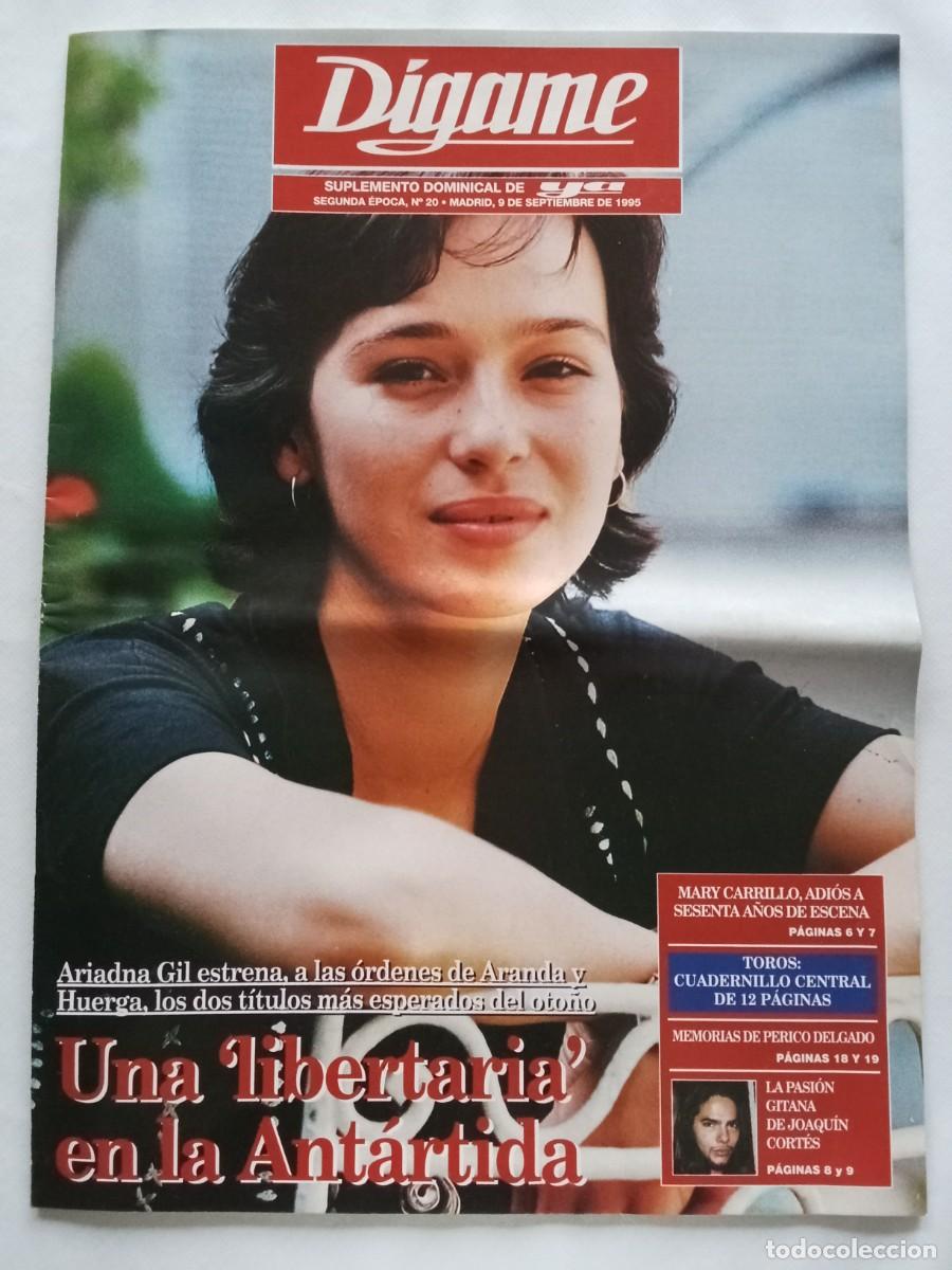 Coleccionismo de Revistas y Peri&oacute;dicos: D&Iacute;GAME N&ordm; 20 1995 ARIADNA GIL Joaqu&iacute;n Cort&eacute;s MARY CARRILLO Toros PERICO DELGADO Jordi LP QUETA CLAVE