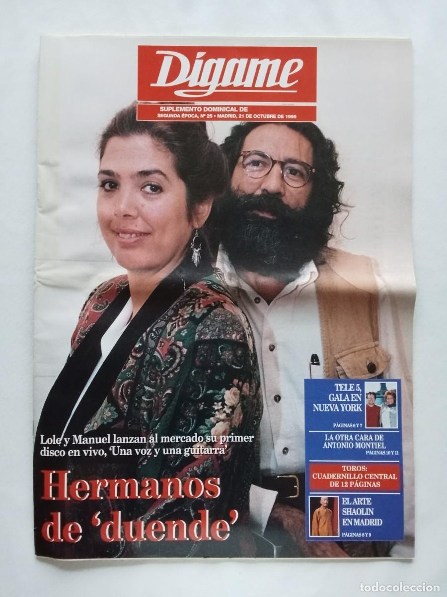 Colecionismo de Revistas e Jornais: D&Iacute;GAME N&ordm; 26 1995 LOLE Y MANUEL Arte Shaolin ANTONIO MONTIEL Jerarqu&iacute;a de Toro ORTEGA CANO