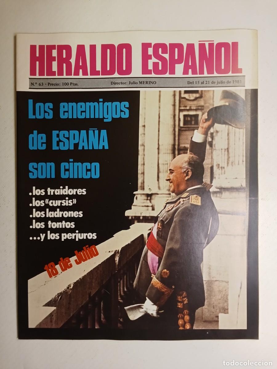 Coleccionismo de Revistas y Peri&oacute;dicos: HERALDO ESPA&Ntilde;OL N&ordm; 63 1981 FRANCO Edmundo Alfaro DALLAS Con Ocho Basta SERRANO SU&Ntilde;ER 23 F Gracita M