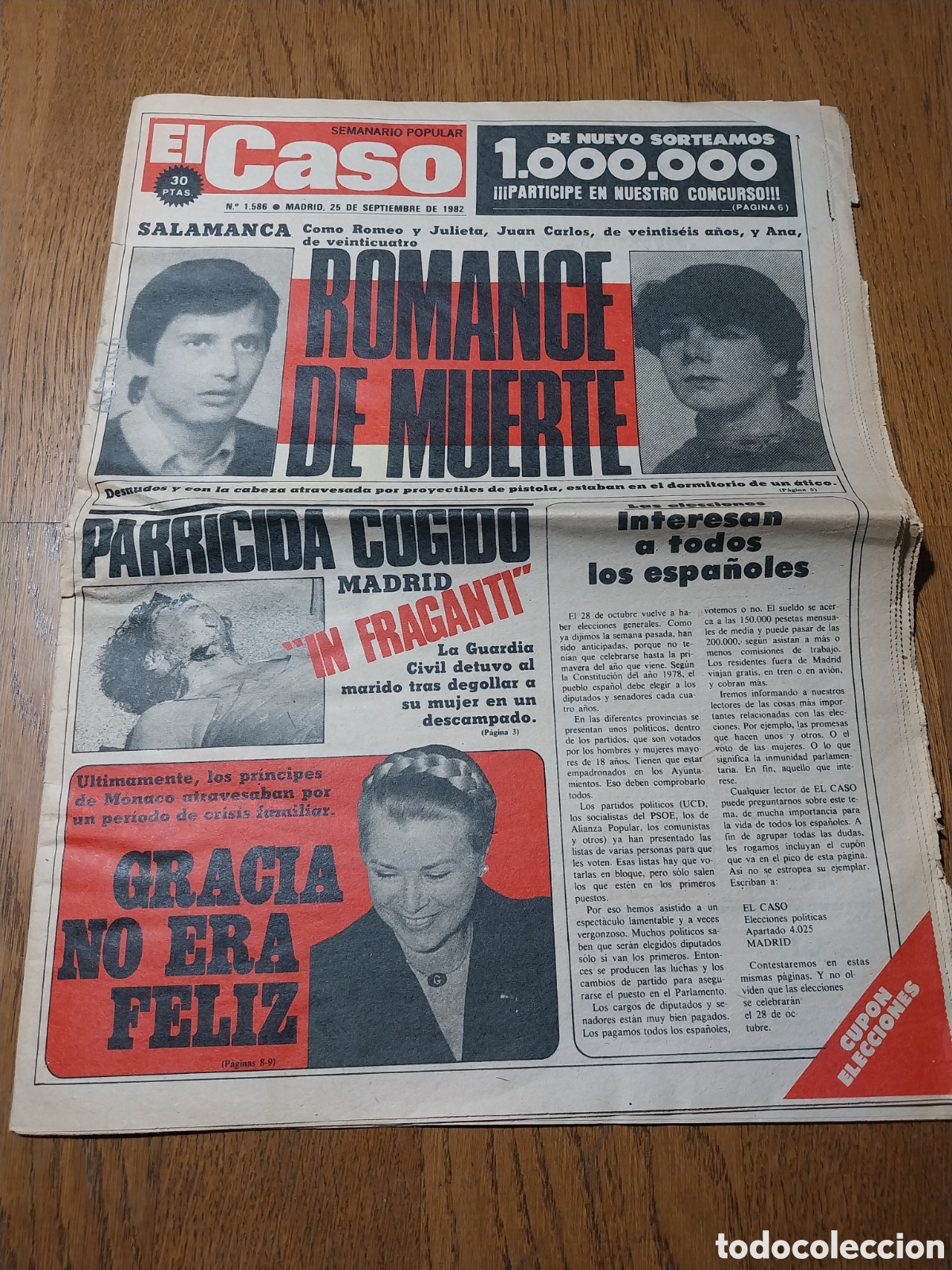Collection Magazines and Newspapers: EL CASO 1982 ROMANCE D MUERTE SALAMANCA. MUERTE DE GRACIA DE MONACO. HECHICER&Iacute;A AFRICANA