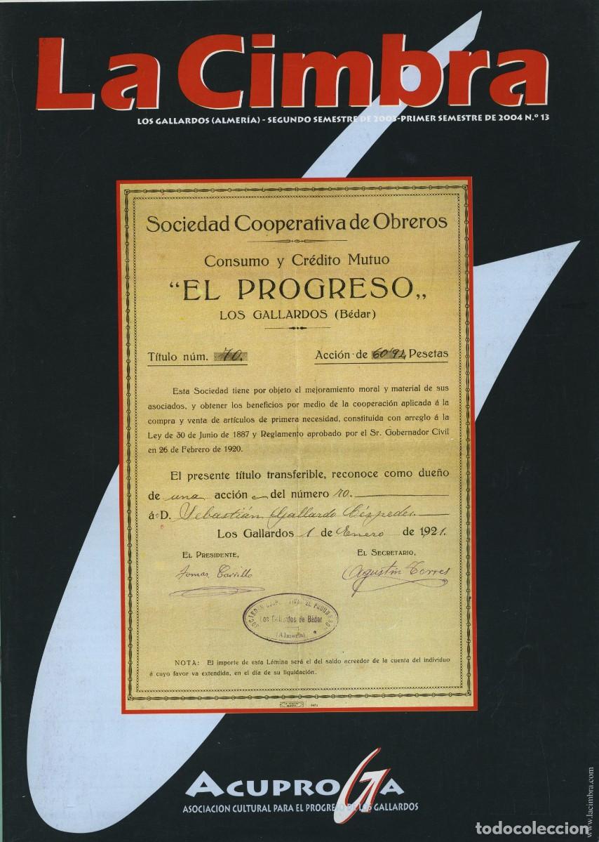 Sammeln von Zeitschriften und Zeitungen: La Cimbra. Los Gallardos (Almer&iacute;a). 2&ordm; semestre de 2003-1er semestre de 2004. N&ordm; 13. Pp. 35
