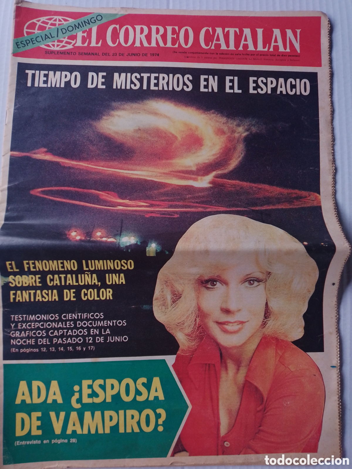 Coleccionismo de Revistas y Peri&oacute;dicos: EL CORREO CATALAN - 23 DE JUNIO 1974