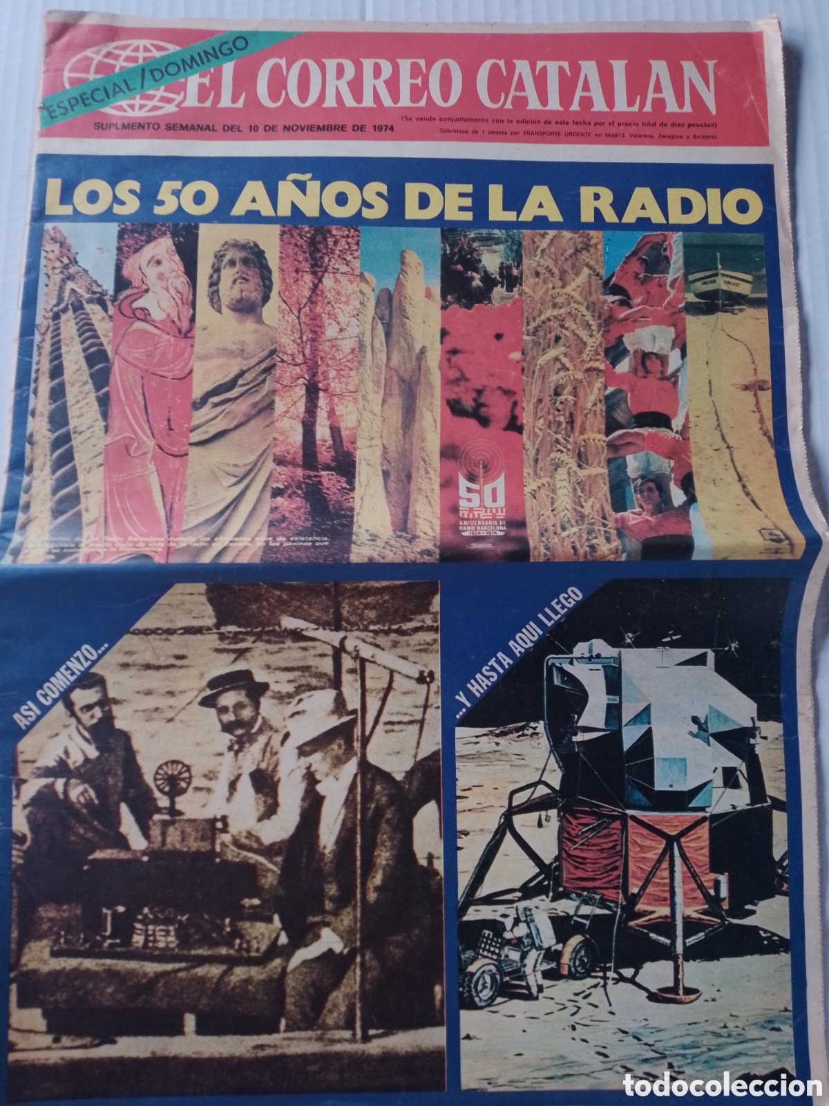 Coleccionismo de Revistas y Peri&oacute;dicos: EL CORREO CATALAN - 10 NOVIEMBRE 1974