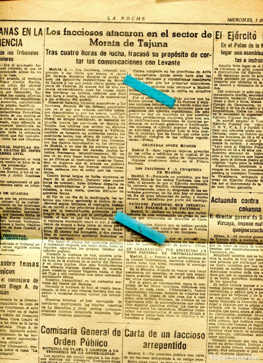 Coleccionismo de Revistas y Peri&oacute;dicos: PERIODICO A&Ntilde;O 1937 GUERRA CIVIL DAVIA ALFARO SIQUEIROS COLUMNA DURRUTI MORATA DE TAJUNA