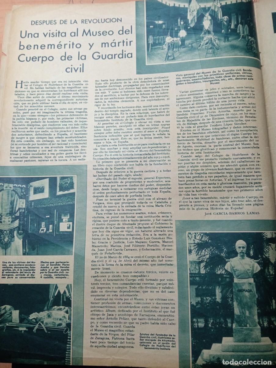 Coleccionismo de Revistas y Peri&oacute;dicos: REVISTA A&Ntilde;O 1934 MUSEO DE LA GUARDIA CIVIL OBISPO DE OVIEDO JUAN BAUTISTA PEREZ LA ALBERCA SALAMANCA