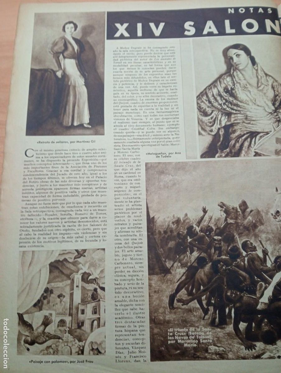 Coleccionismo de Revistas y Peri&oacute;dicos: REVISTA A&Ntilde;O 1934 PINTOR MARTINEZ GIL JOSE FRAU ANA DE TUDELA MARCELINO SANTAMARIA RAMON CARAZO FRAU