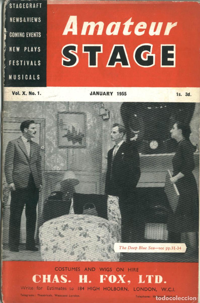 Collectionnisme de Revues et Journaux: Amateur Stage; Vol. 10 - 1955 incompleto / ed. Sybil Thorndike 10/12 revistas Faltan VI y XI