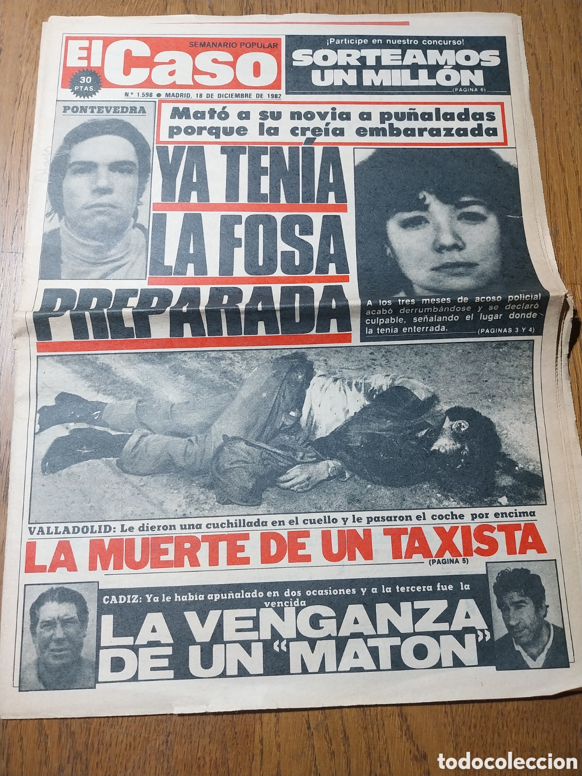 Coleccionismo de Revistas y Peri&oacute;dicos: EL CASO 1982 LE ENTERRARON A LA FUERZA AVILA.ALEMANES EN LA COSTA.LA OBRA DE UN COLOSO JUSTO GALLEGO