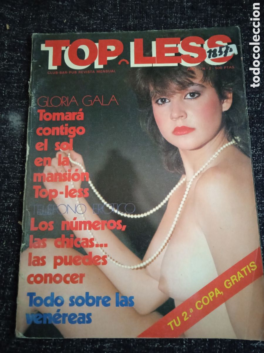 Collectionnisme de Revues et Journaux: TOP LESS N&ordm; 2 GLORIA GALA, KIM BASINGER ( REVISTA EROTICA DE LOS 90 )