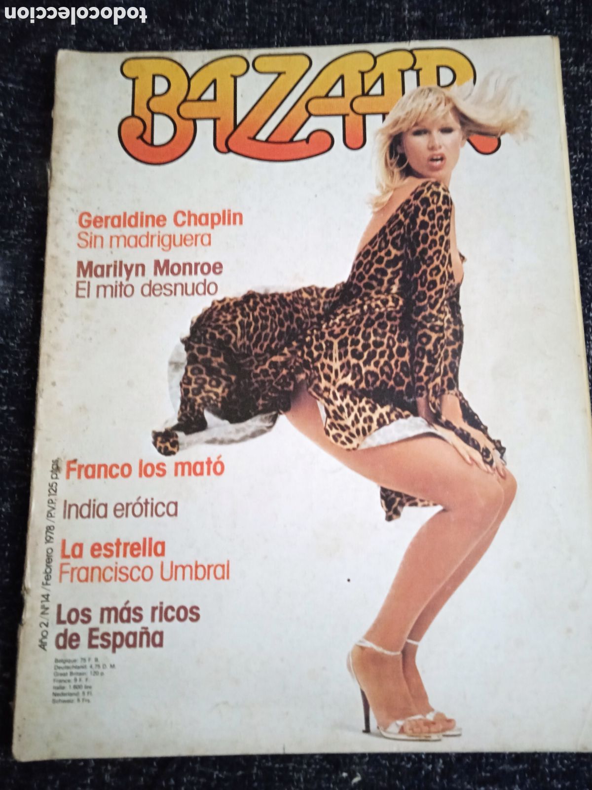 Coleccionismo de Revistas y Peri&oacute;dicos: BAZAAR N&ordm; 14 - MARILYN MONROE - (REVISTA EROTICA - 1978)