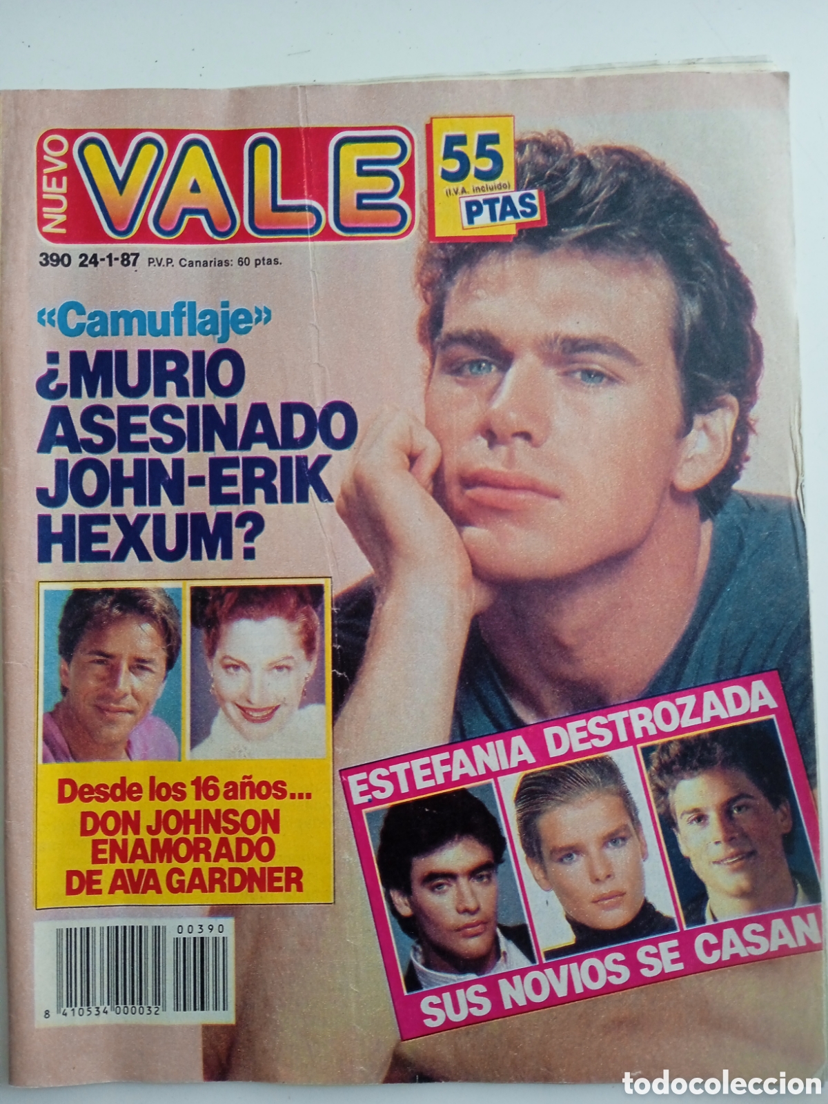 Collezionismo di Riviste e Giornali: Nuevo Vale 390 John Erik Hexum Anthony Delon poster Europe