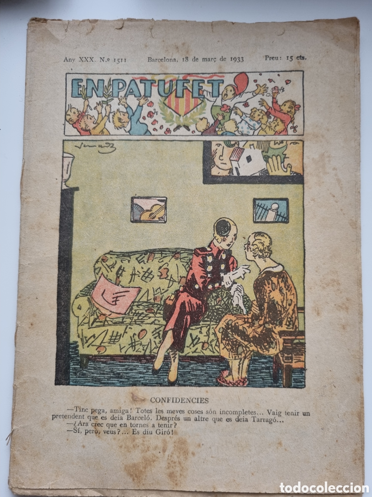 Collection Magazines and Newspapers: Revista Patufet n&deg; 1511. 18 mar&ccedil; 1933. Catal&agrave;